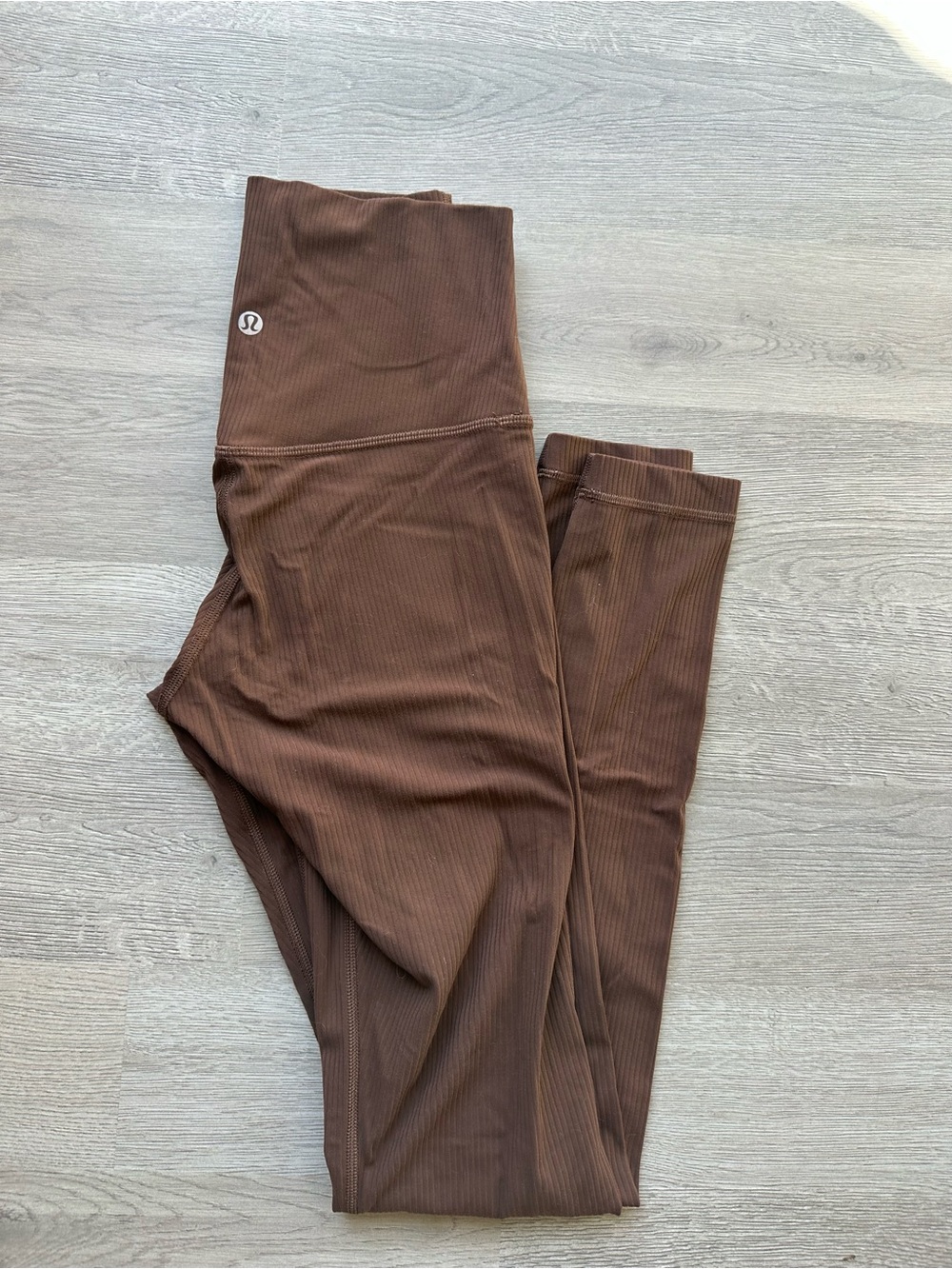 lululemon athletica Brown Ribbed High-Rise Leggings